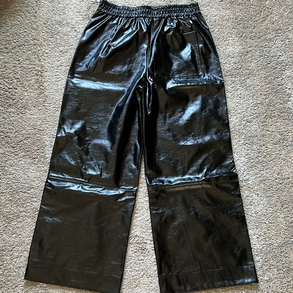 NWT Anthropologie Faux Leather Pants - Medium Petite - Picture 7 of 9